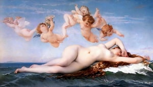 The Birth of Venus Alexandre Cabanel Goddess of Love Lite Erotic Art and sexy paintings.